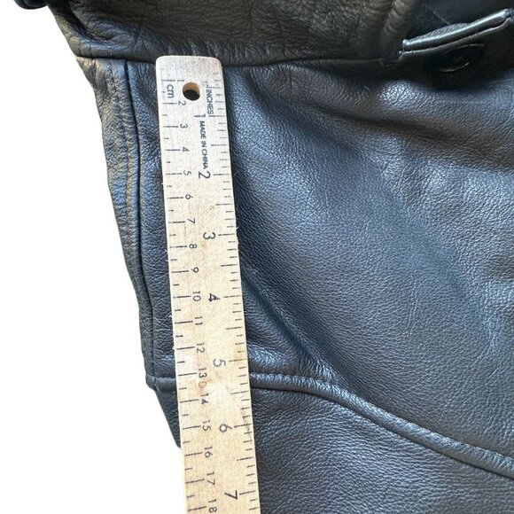 Ironhead Jacket Motorcycle Leather Black Button-Up Pockets Women's Size XS VTG - Picture 10 of 13